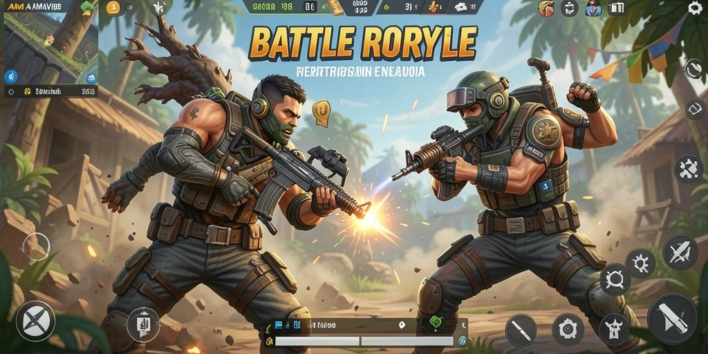 Gameplay menegangkan dalam pertempuran Battle Royale AMAVI88.