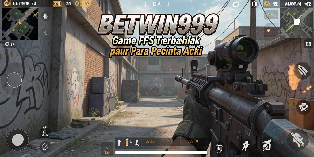 Screenshot utama BETWIN999 yang menunjukkan aksi menegangkan dalam gameplay FPS.