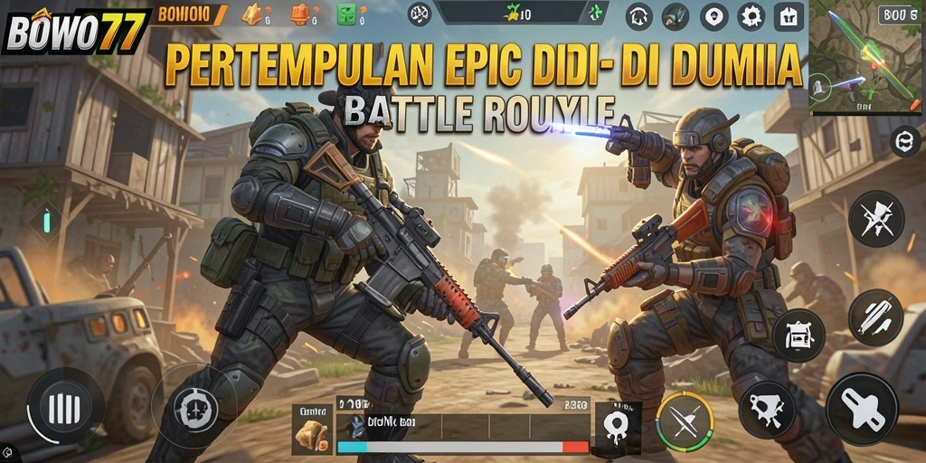 Tampilan menegangkan gameplay <strong>BOWO77</strong> dengan aksi pertempuran seru.