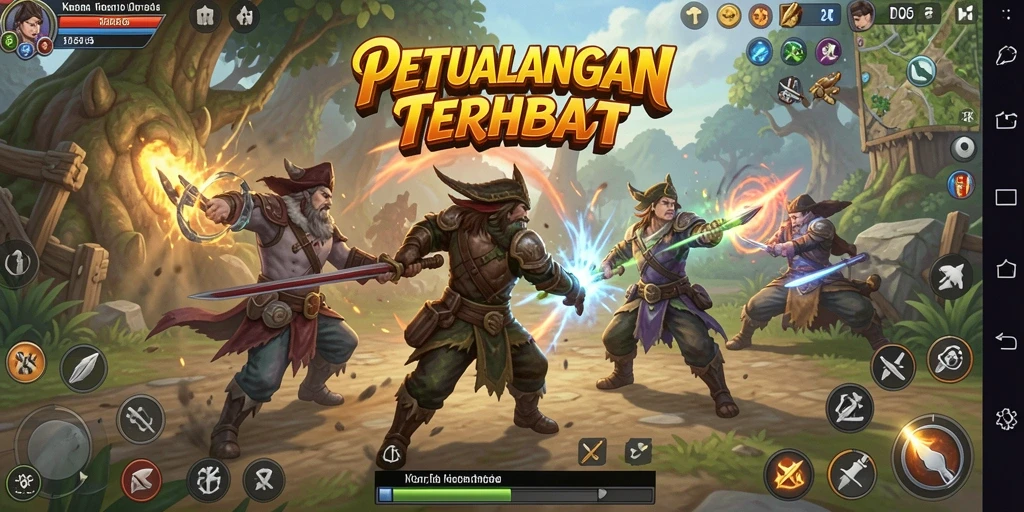 Screenshot utama D06 menampilkan aksi seru dalam pertarungan.