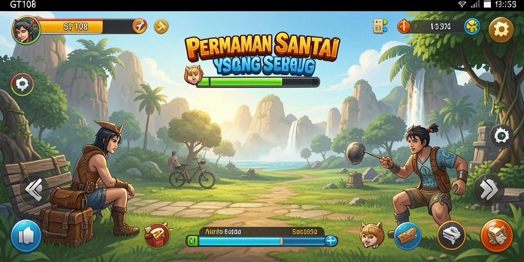 Tangkapan layar gameplay GT108 yang penuh warna dan menyenangkan.