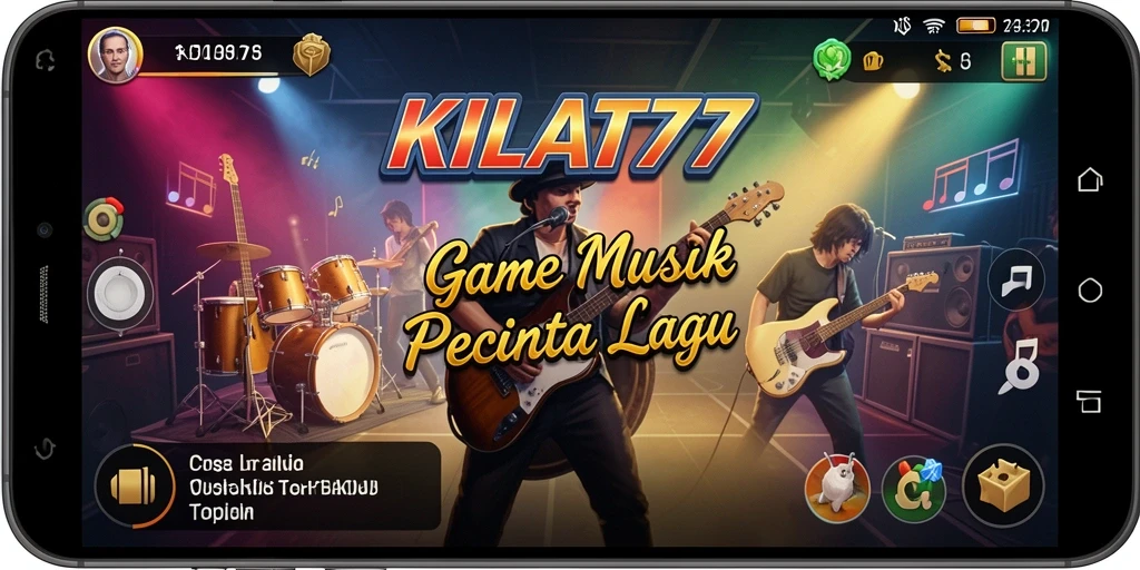 Tampilan gameplay KILAT77 dengan berbagai tantangan musik yang menarik.