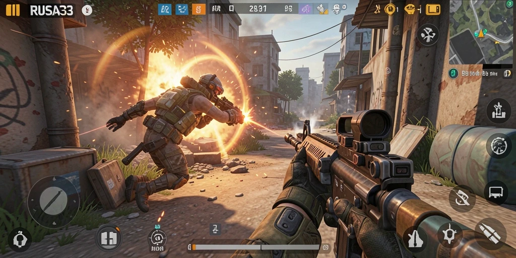 Tampilan gameplay RUSA33 yang intens dan menarik.