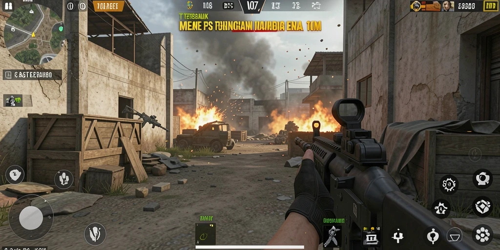 Tampilan gameplay V07 yang intens dan mendebarkan.