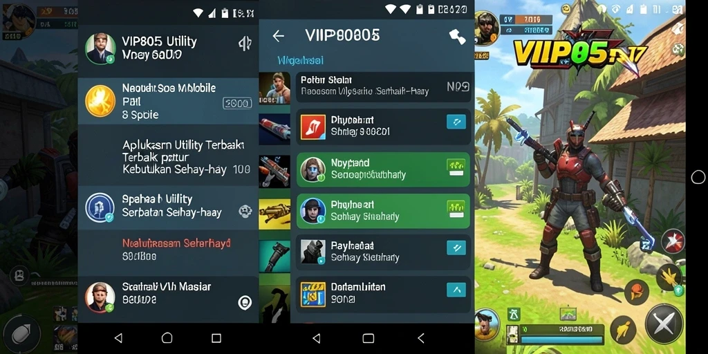 Tampilan antarmuka pengguna dari VIP805 yang modern dan intuitif.